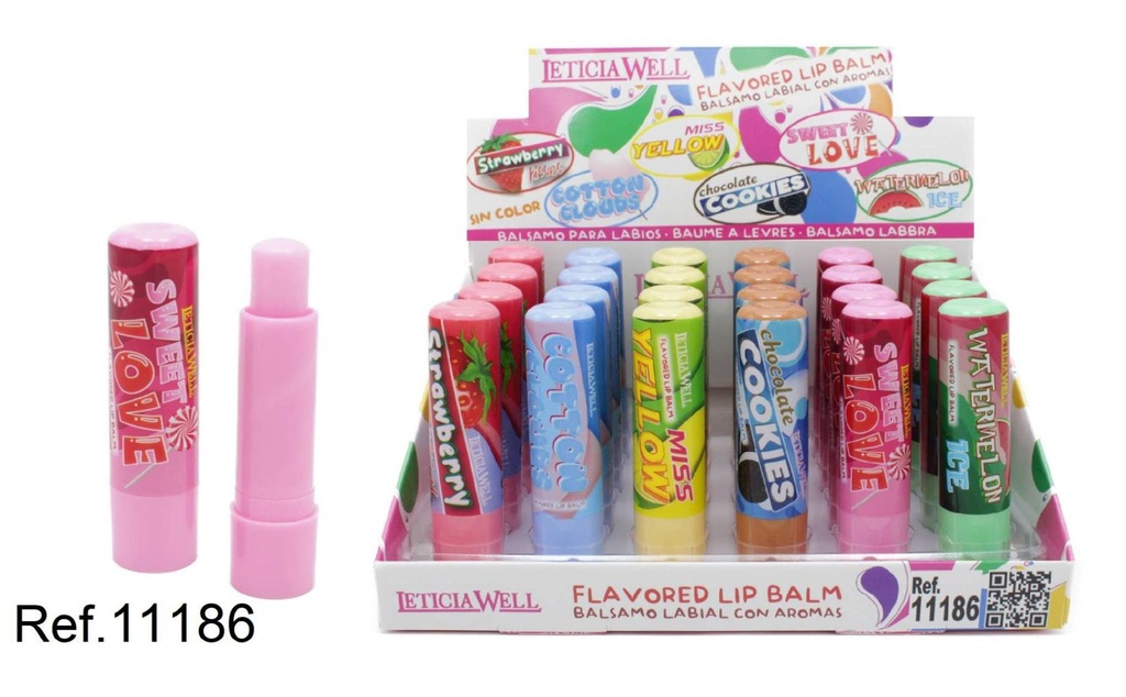 Bálsamo labial sabor chuches 24/U 11186 - Delicia para los labios