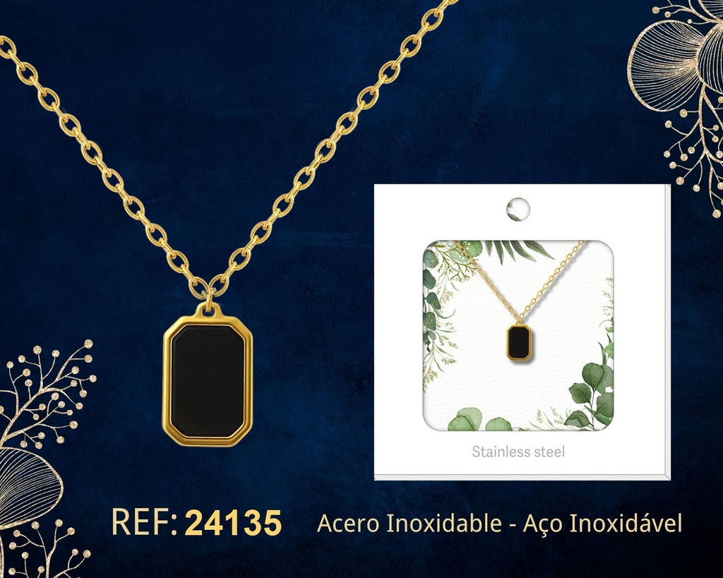 Collar de acero inoxidable con sobre - Joyería premium y colgantes elegantes