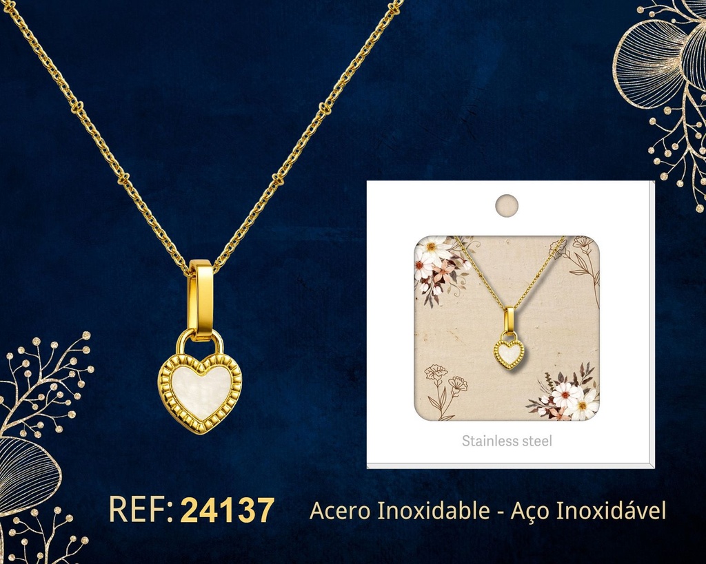 Collar de acero inoxidable con sobre - Joyería premium y colgantes elegantes