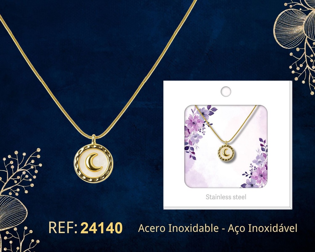 Collar de acero inoxidable con sobre - Joyería premium y colgantes elegantes
