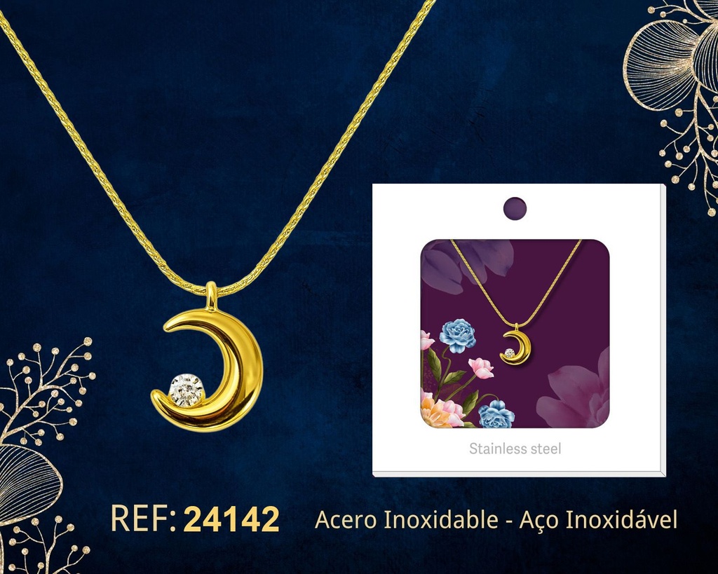Collar de acero inoxidable con sobre - Joyería premium y colgantes elegantes