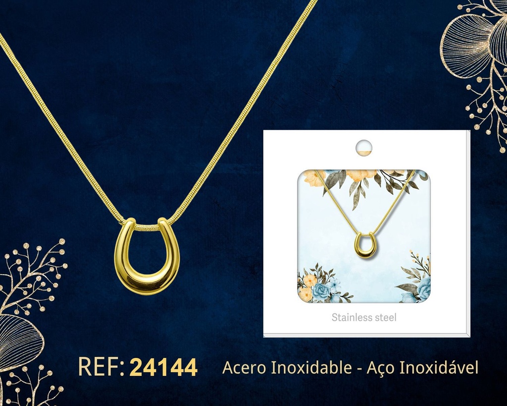 Collar de acero inoxidable con sobre - Joyería premium y colgantes elegantes