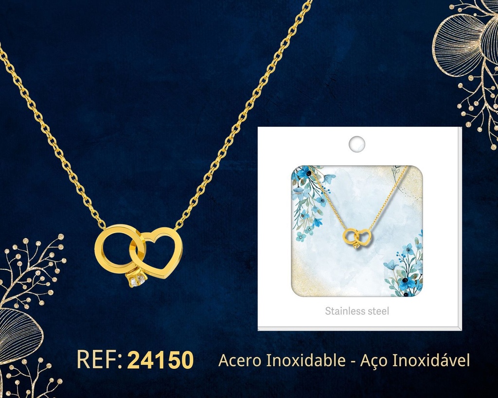 Collar de acero inoxidable con sobre - Joyería premium y colgantes elegantes