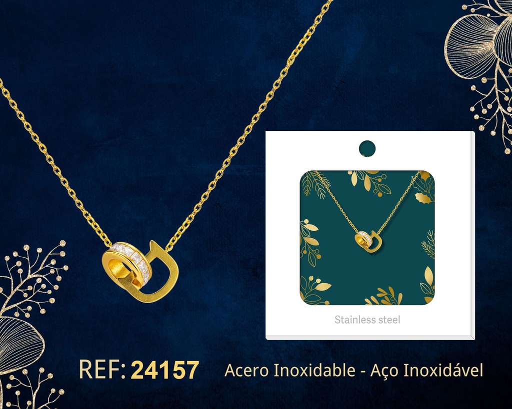 Collar de acero inoxidable con sobre - Joyería premium y colgantes elegantes