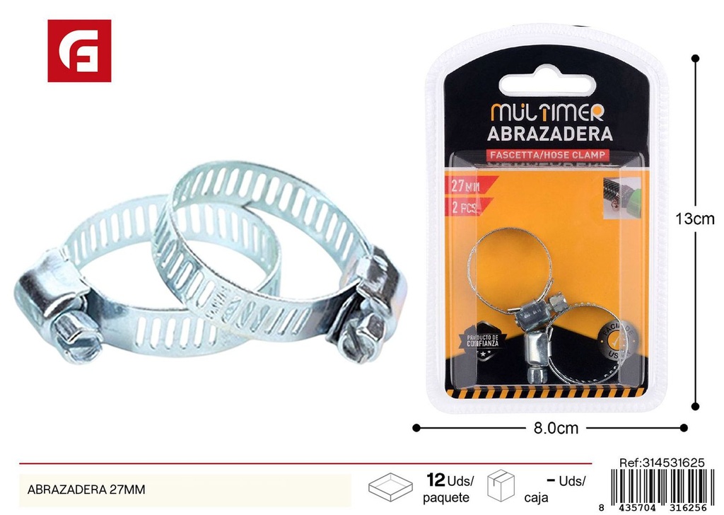  abrazadera de 27mm - Accesorios de ferretería