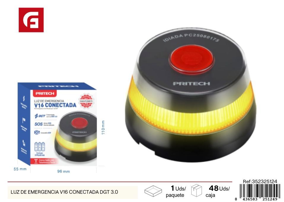 Luz de emergencia V16 conectada DGT 3.0 - Accesorios de coche y señalización