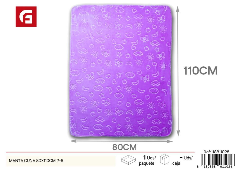  manta cuna 80x110cm 2-5 - Ropa de cama textil