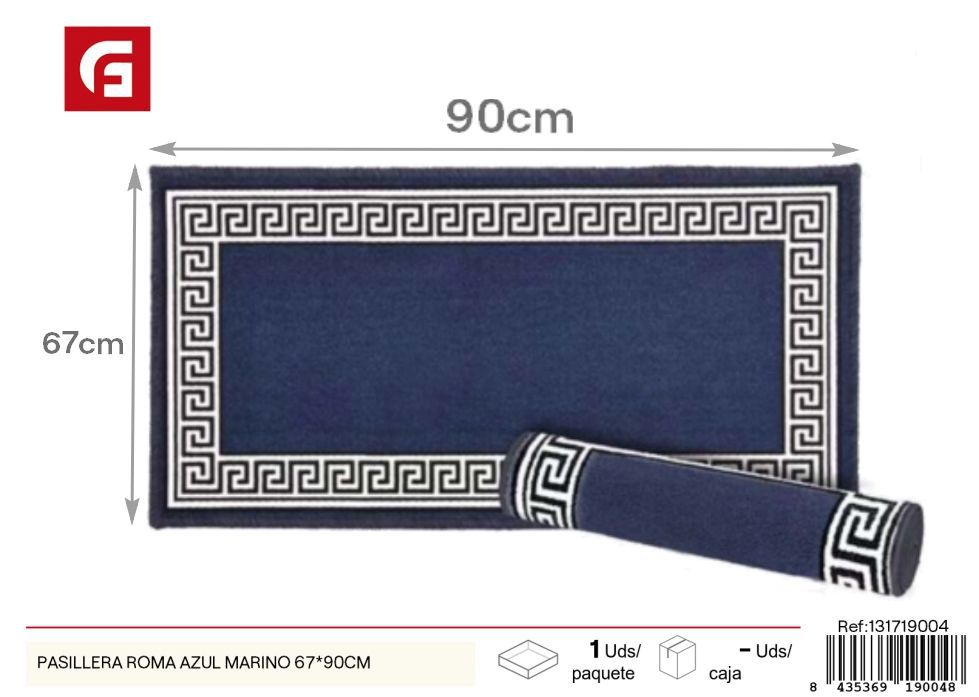 Pasillera Roma azul marino 67*90 cm - Alfombras de pasillo