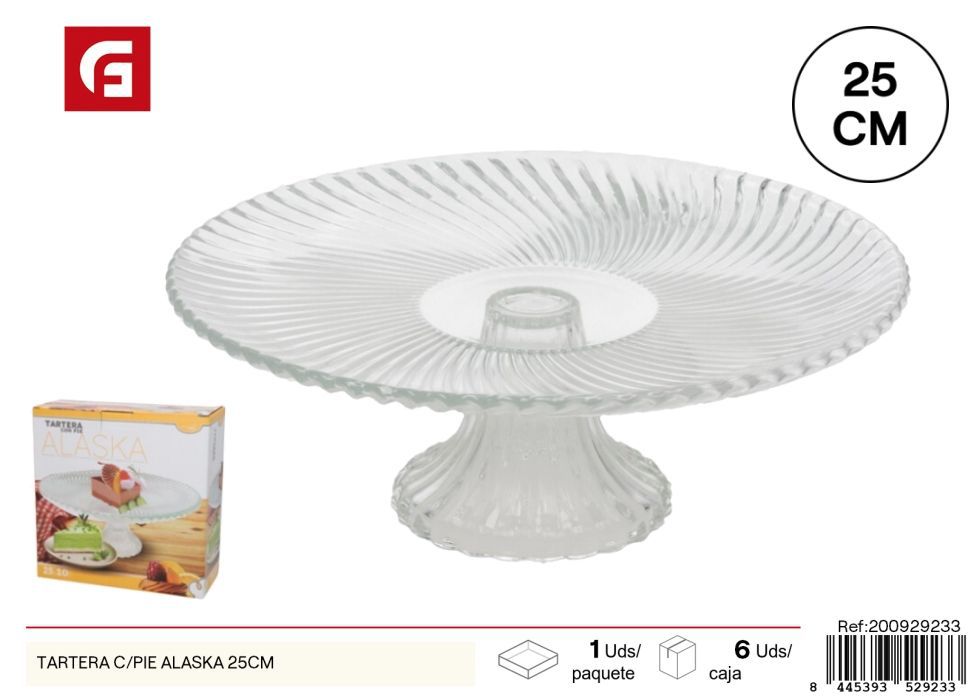 Tartera con pie Alaska 25 cm - Tarteras y bomboneras