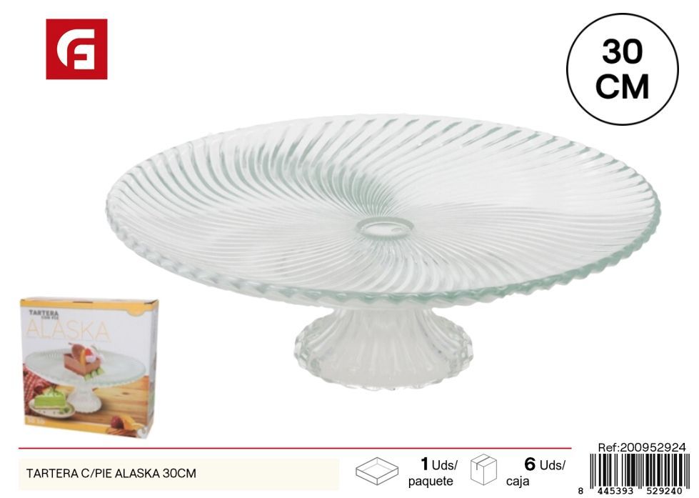 Tartera con pie Alaska 30 cm - Tarteras y bomboneras