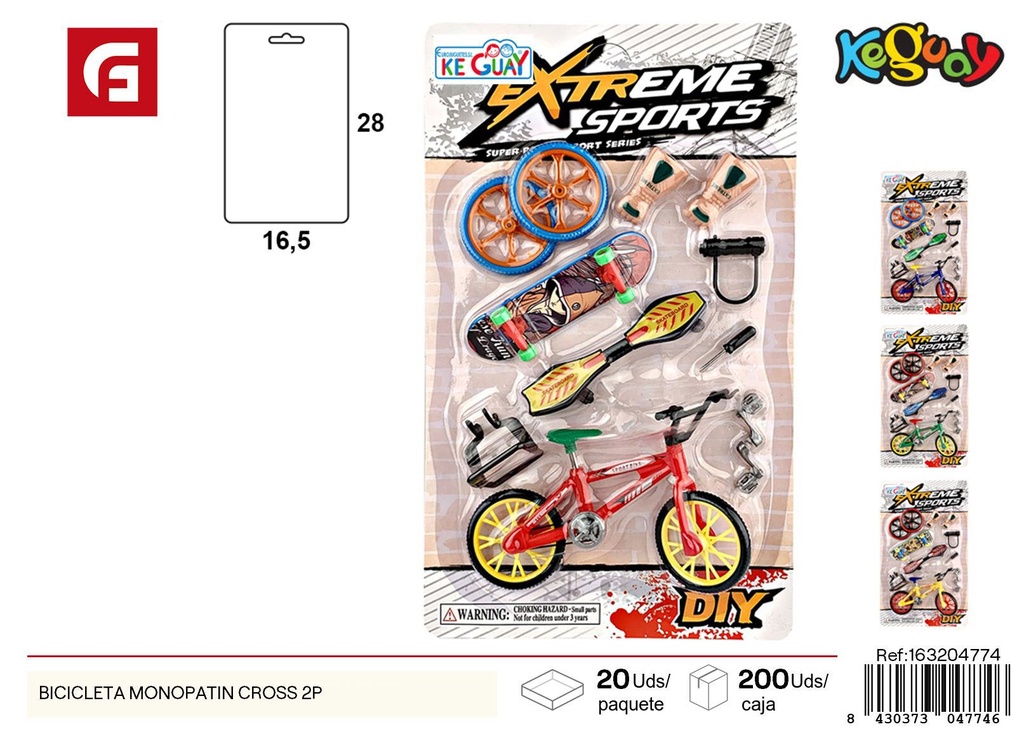 Bicicleta monopatín cross 2P - Juguetes y deportes de acción