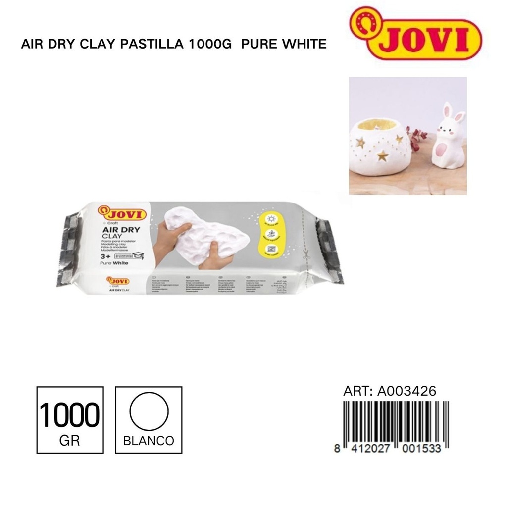 Pasta de modelar Jovi 1000g blanca - Material de manualidades y arte