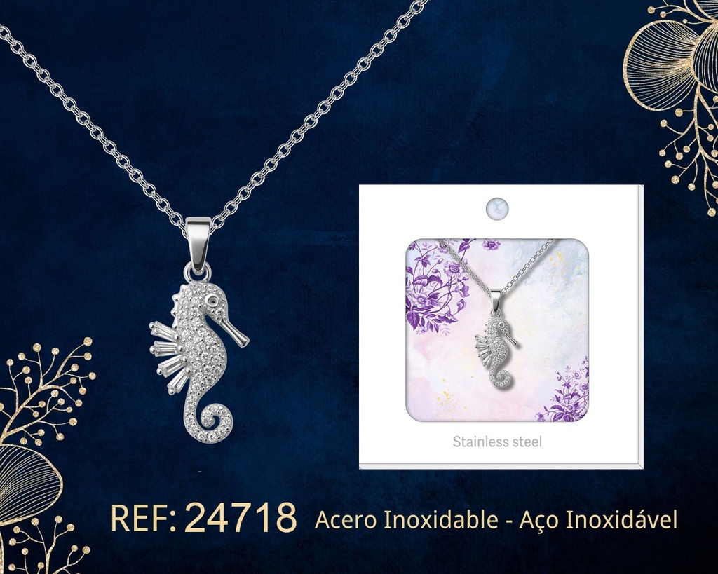 Colgante chapado en oro de 14K con circonita - Joyería premium de alta calidad
