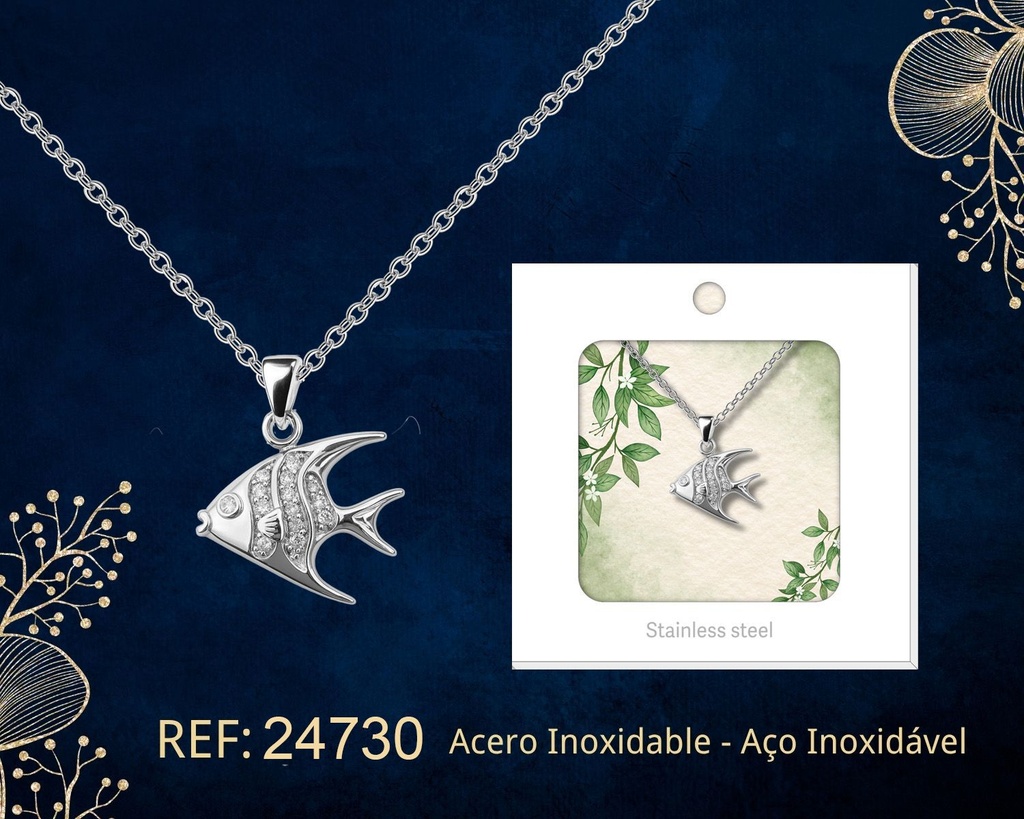 Colgante chapado en oro de 14K con circonita - Joyería premium de alta calidad