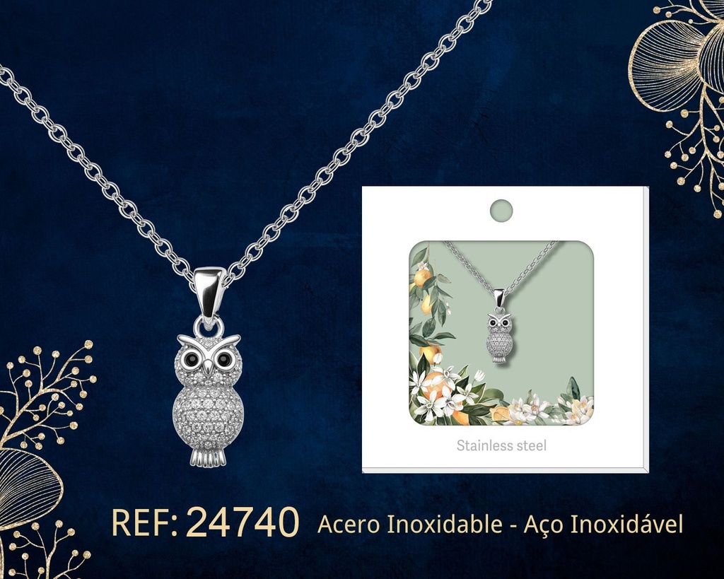 Colgante chapado en oro de 14K con circonita - Joyería premium de alta calidad