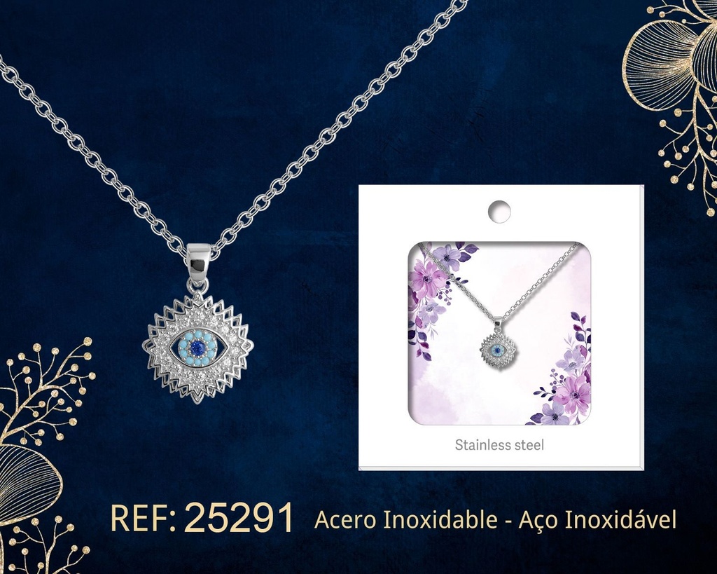 Colgante chapado en oro de 14K con circonita - Joyería premium de alta calidad