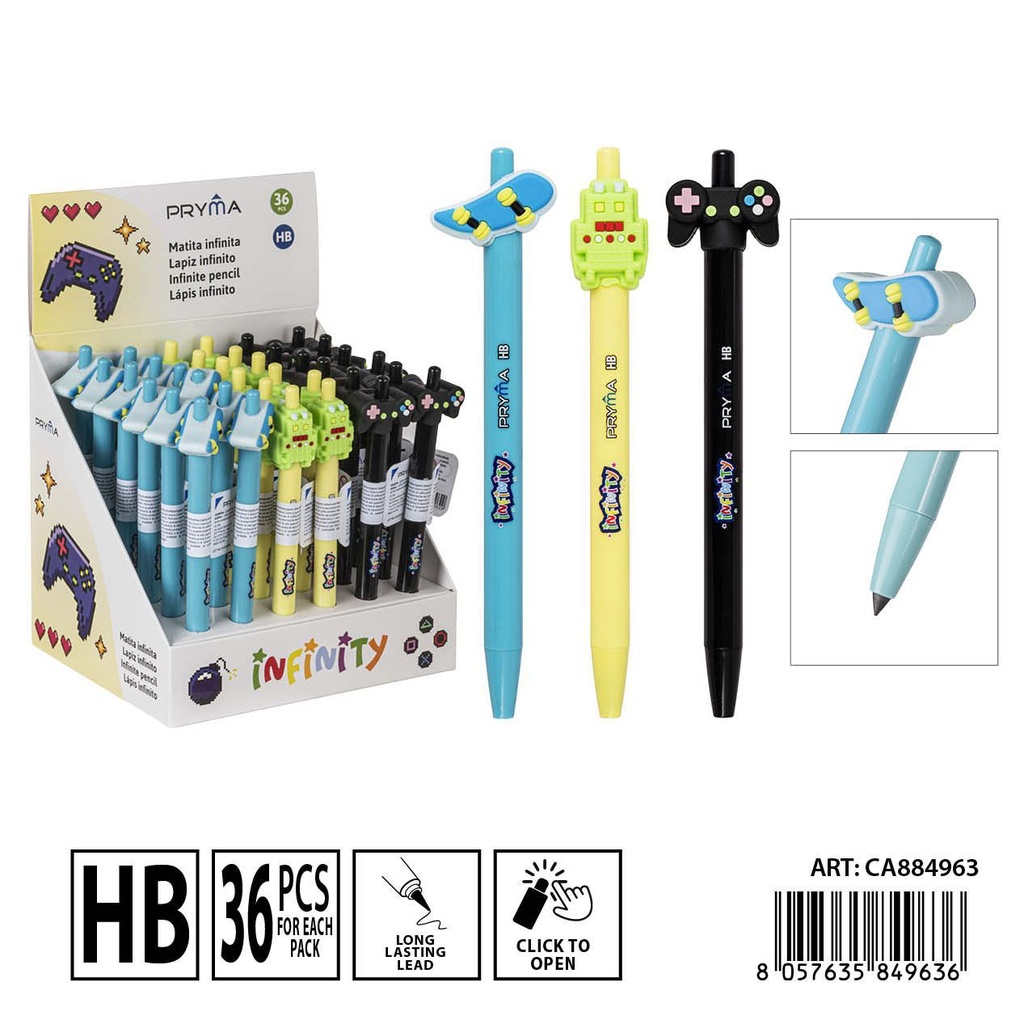 Lápiz eterno infinito HB de 14.5 cm - Utensilios de escritura y papelería