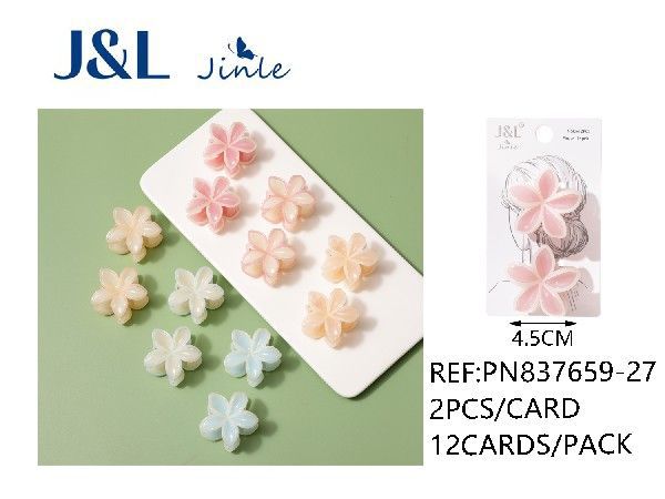 Pack de 2 pinzas flor 4.5cm 12 piezas - Accesorios para el cabello