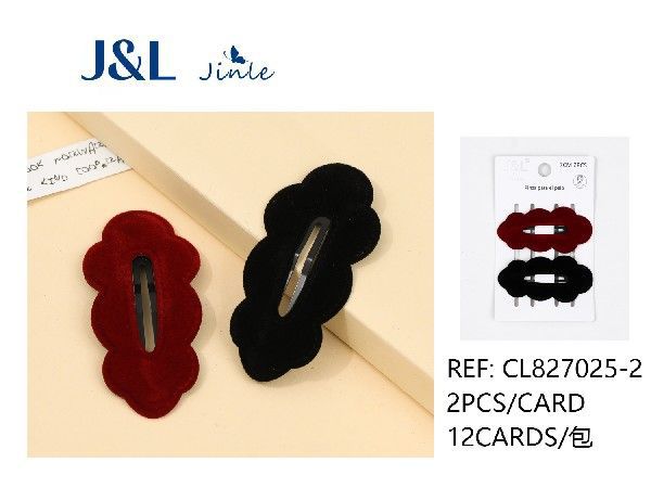 Pack de 2 ranas terciopelo 7cm 12 piezas - Accesorios para el cabello