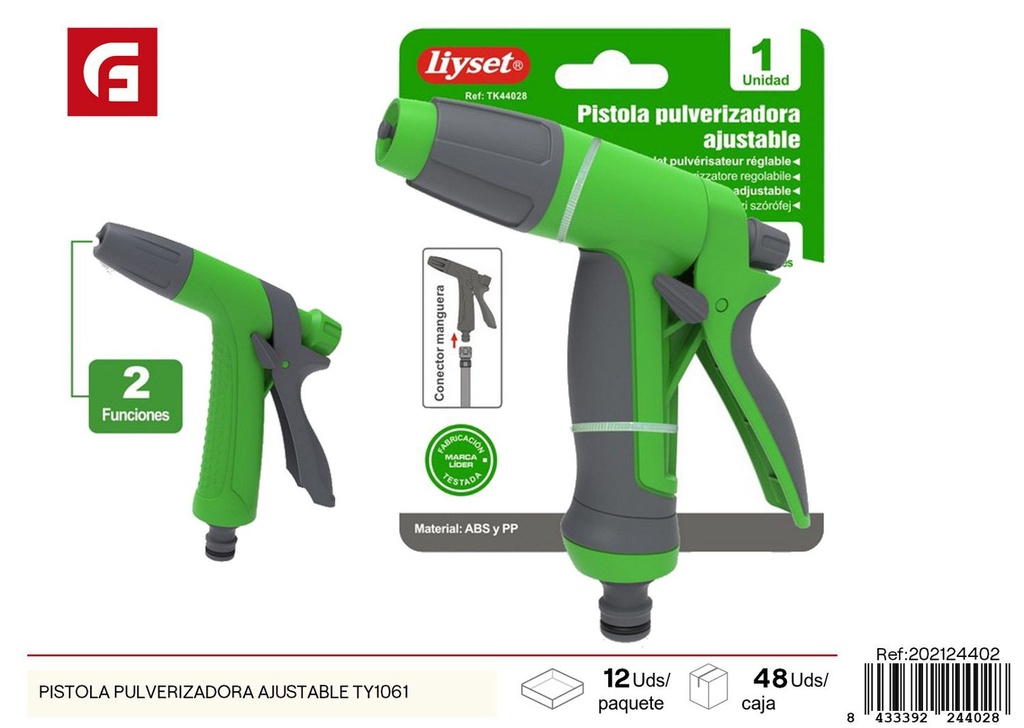 Pistola pulverizadora ajustable TY1061 - Accesorios de jardín