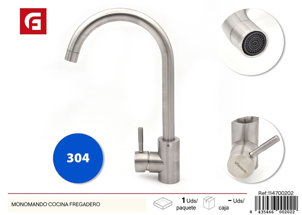 Grifo monomando para fregadero de cocina - Accesorios de fontanería