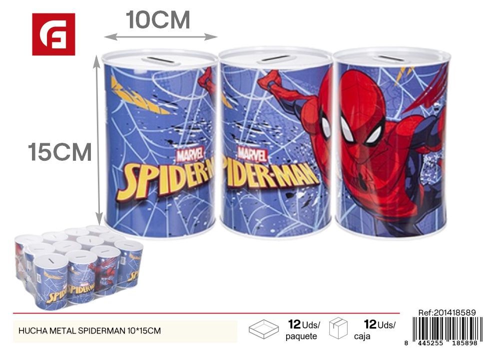 Hucha metálica Spiderman 10*15 cm - Decoración y huchas