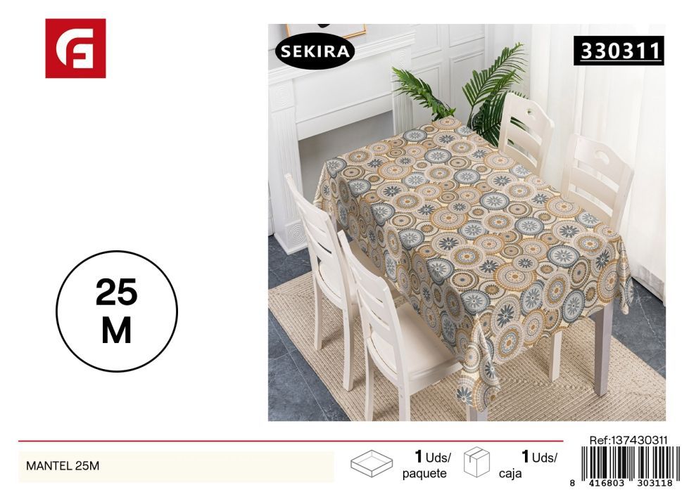 Mantel de textura ordinaria 25 metros - Textiles para el hogar y mesa