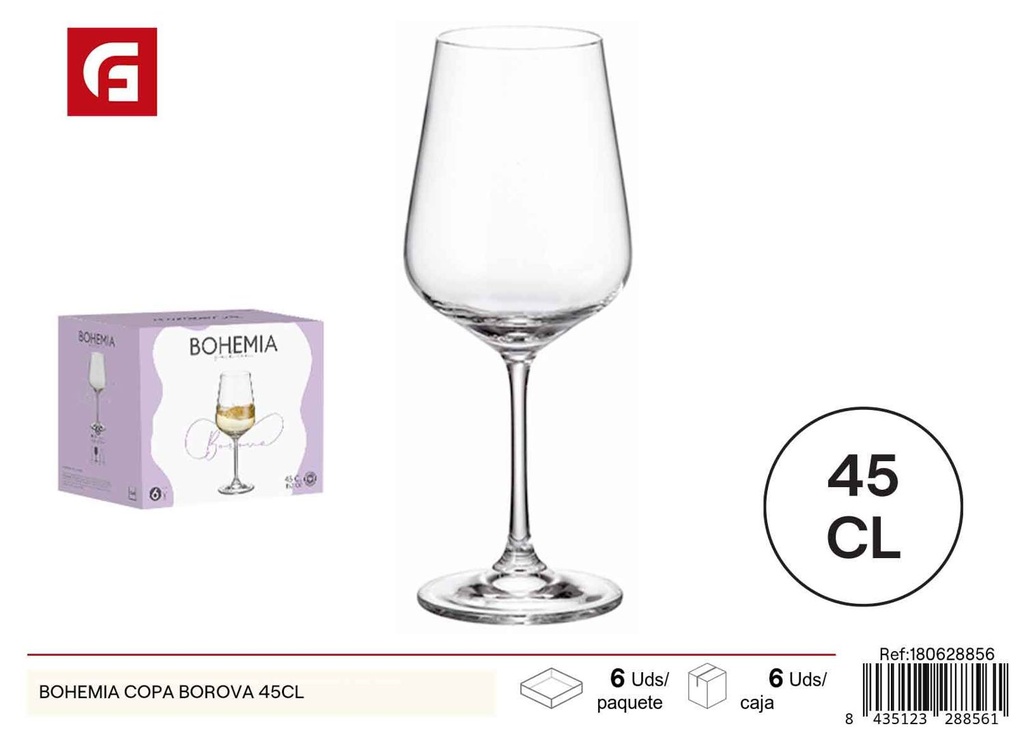 Copa de vidrio Bohemia 45cl - Copas de vidrio para bebidas