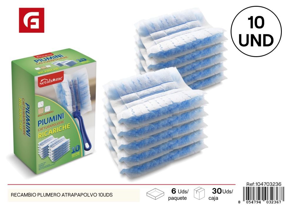 Recambio plumero atrapapolvo 10 uds - Accesorios de limpieza