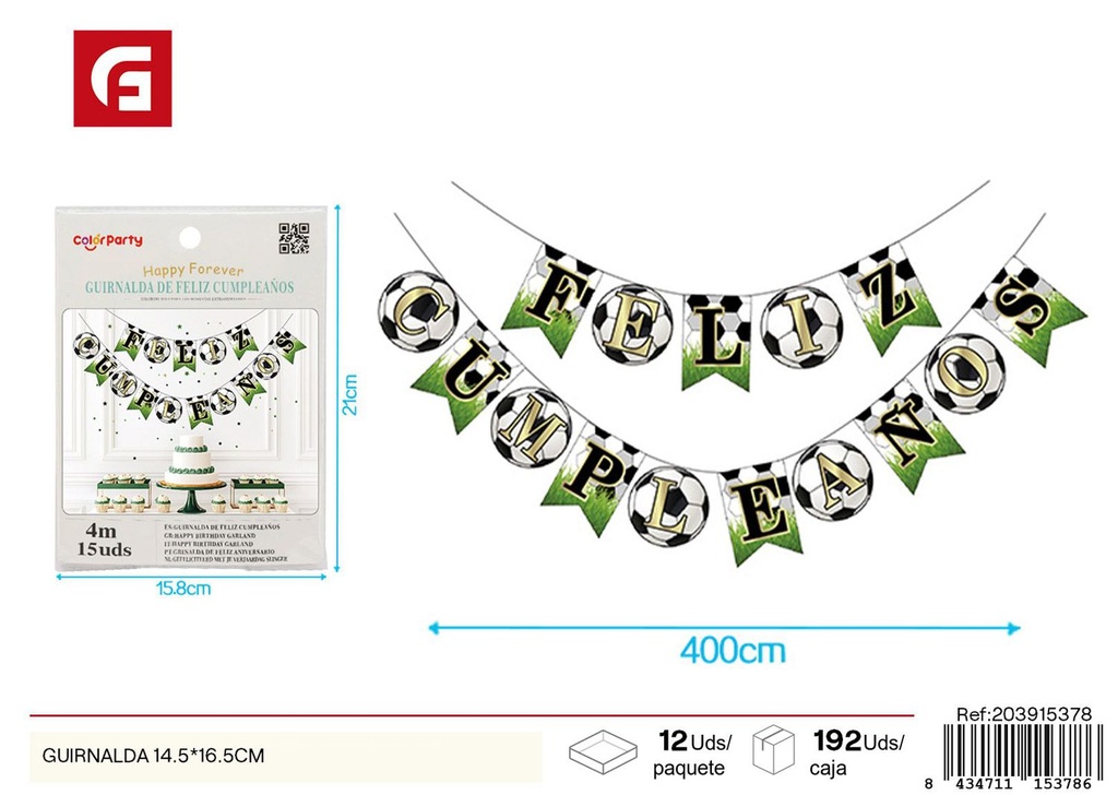 Guirnalda 14.5*16.5cm - Artículos de fiesta y decoración