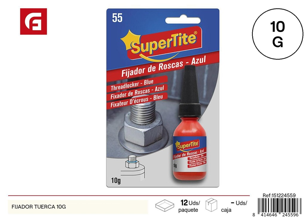 Fijador de tuerca 10g - Artículos de manualidades y ferretería
