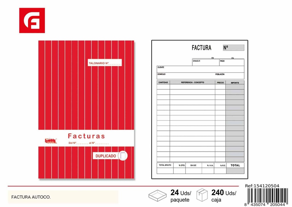 Factura auto-móviles - Material de oficina y gestión de facturación