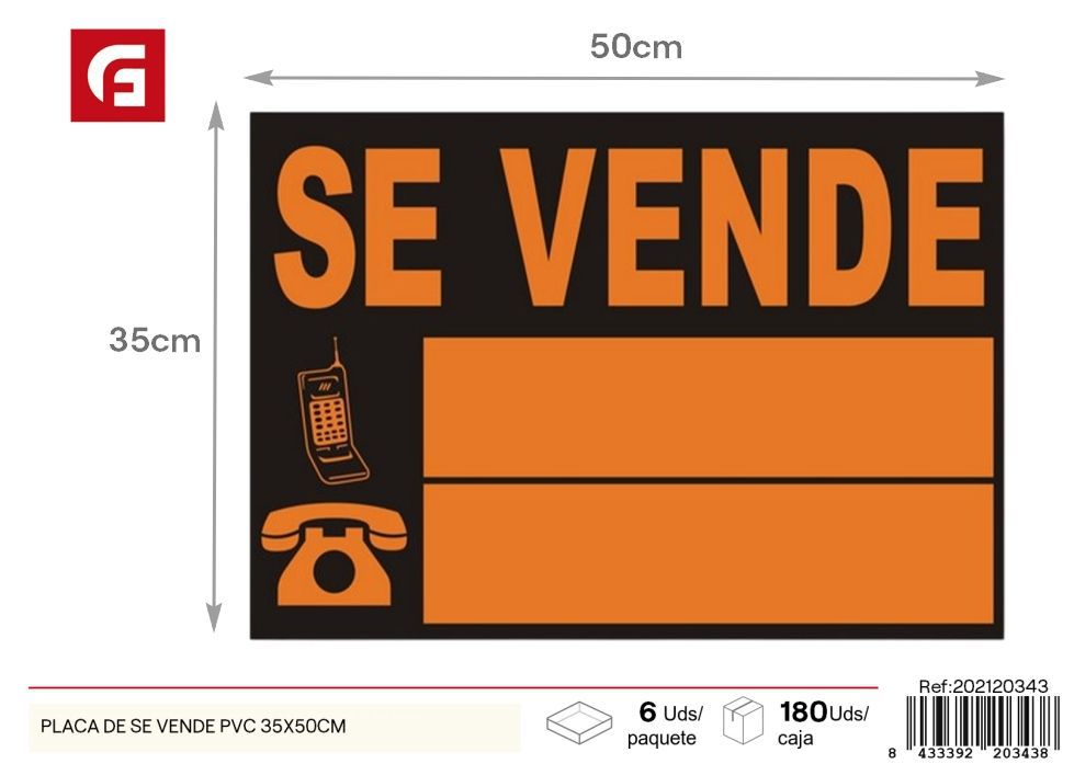 Placa de PVC se vende 35x50 cm - Señalización y carteles informativos