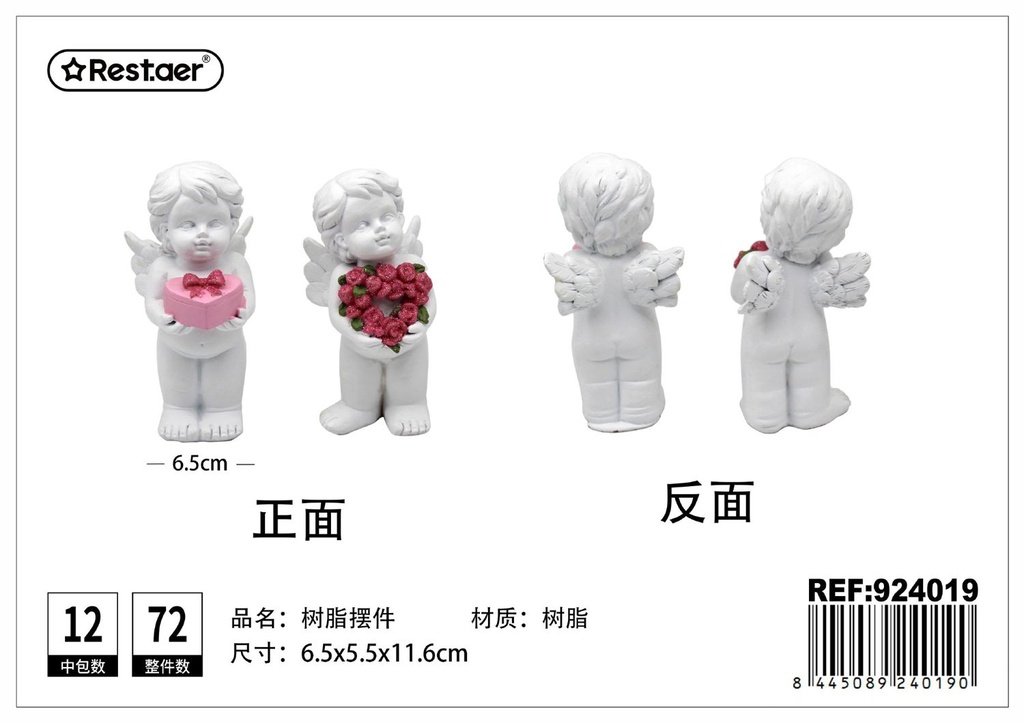 Adorno de resina para San Valentín 6.8x5.5x11.6 cm - Decoraciones para el Día de San Valentín