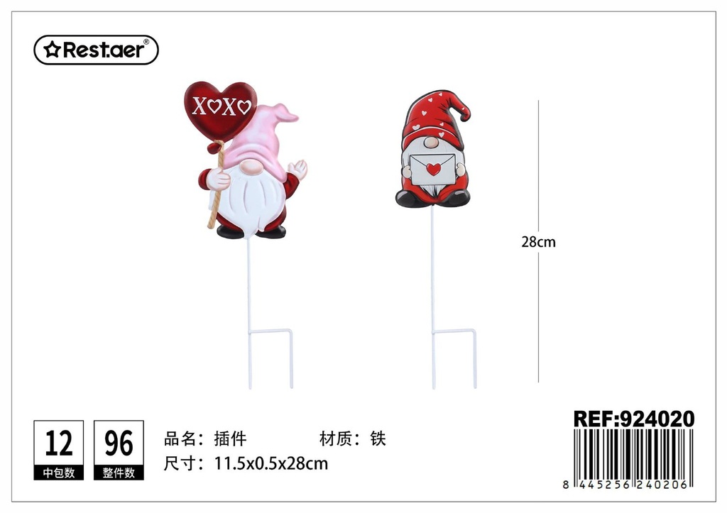 Accesorio para San Valentín 11.5x0.5x28 cm - Decoraciones para el Día de San Valentín