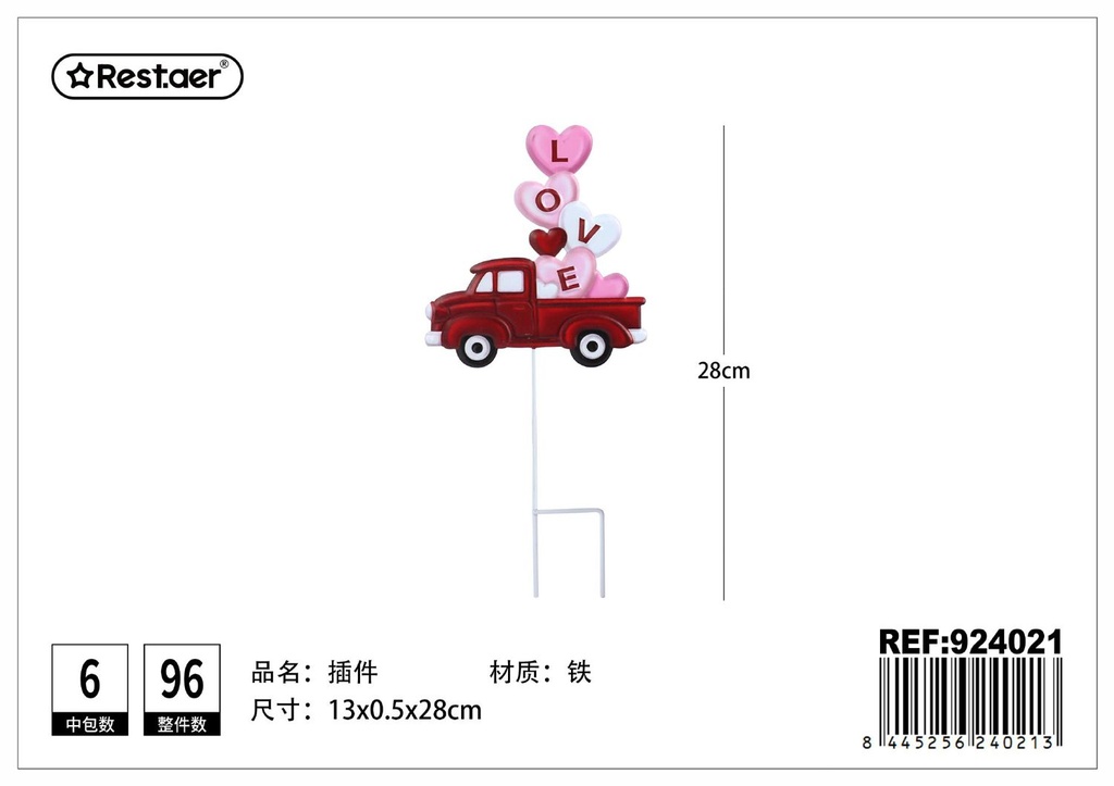 Accesorio para San Valentín 13x0.5x28 cm - Decoraciones para el Día de San Valentín