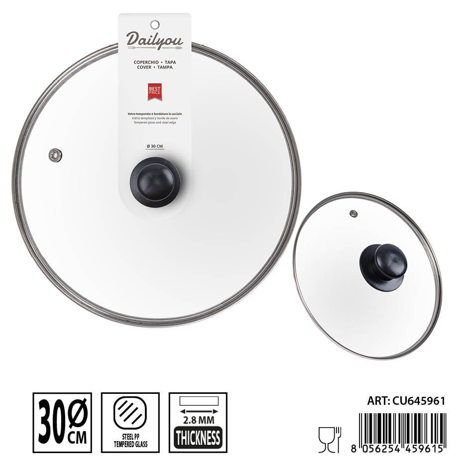 Tapa de cristal templado para olla G de 30 cm DC Casa - Accesorios de cocina