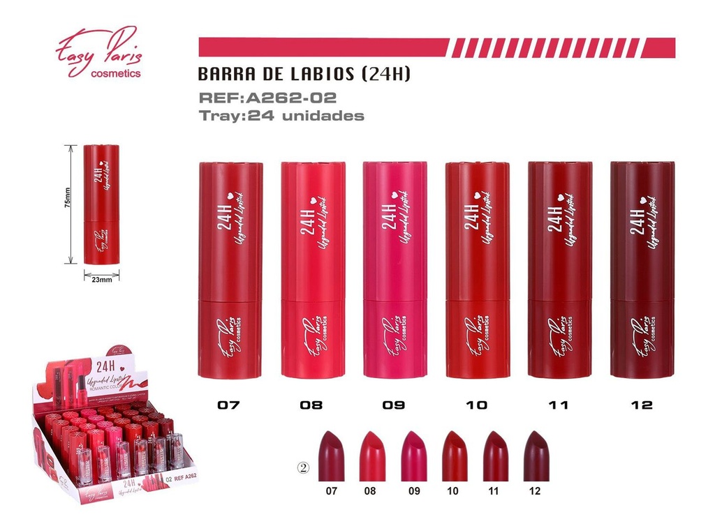 Labial de larga duración 24h - 24 Unidades