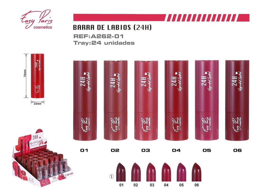 Labial de larga duración 24h - 24 Unidades