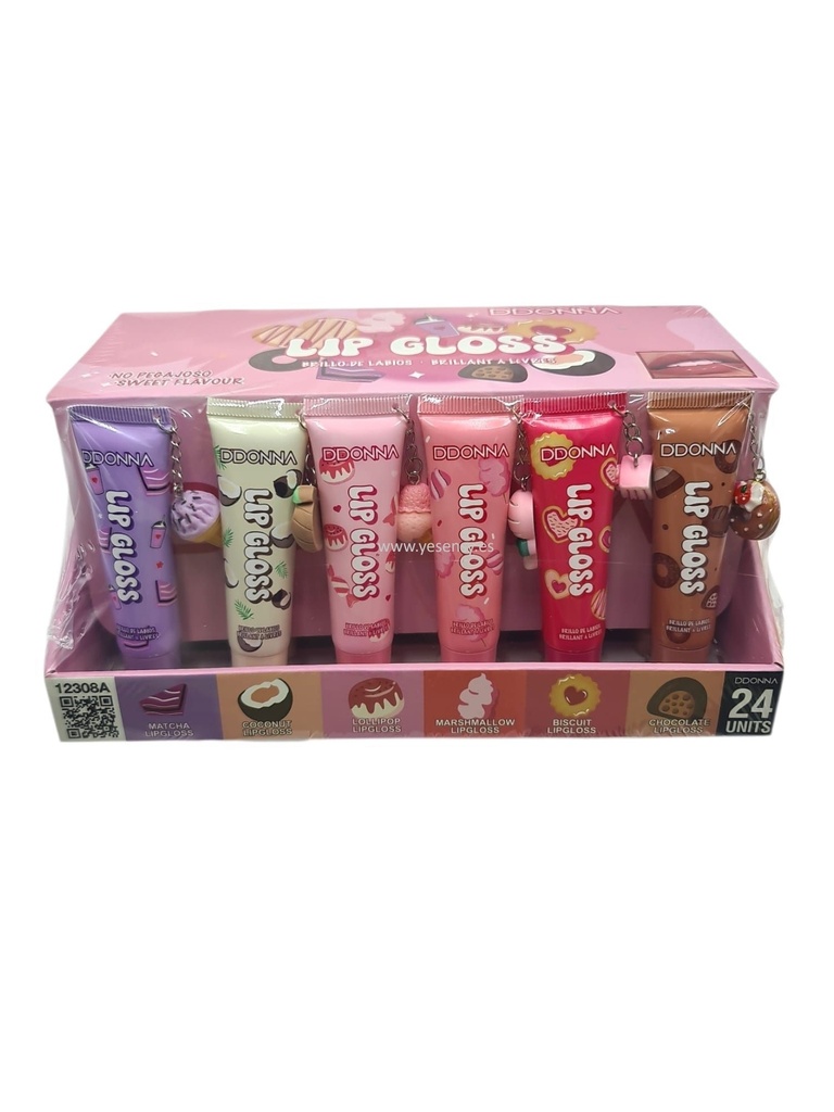 Brillo labial sabor dulce 24/u - Cosméticos y productos labiales