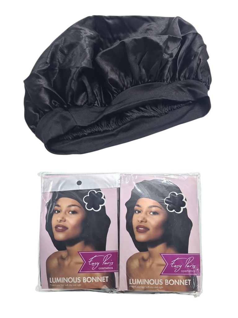 Gorro de satén negro 12 Unidades - Accesorios de belleza