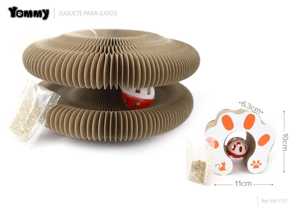 Plegable rascador diseño acordeón para gato 10x11x6.3cm - Rascadores para gatos
