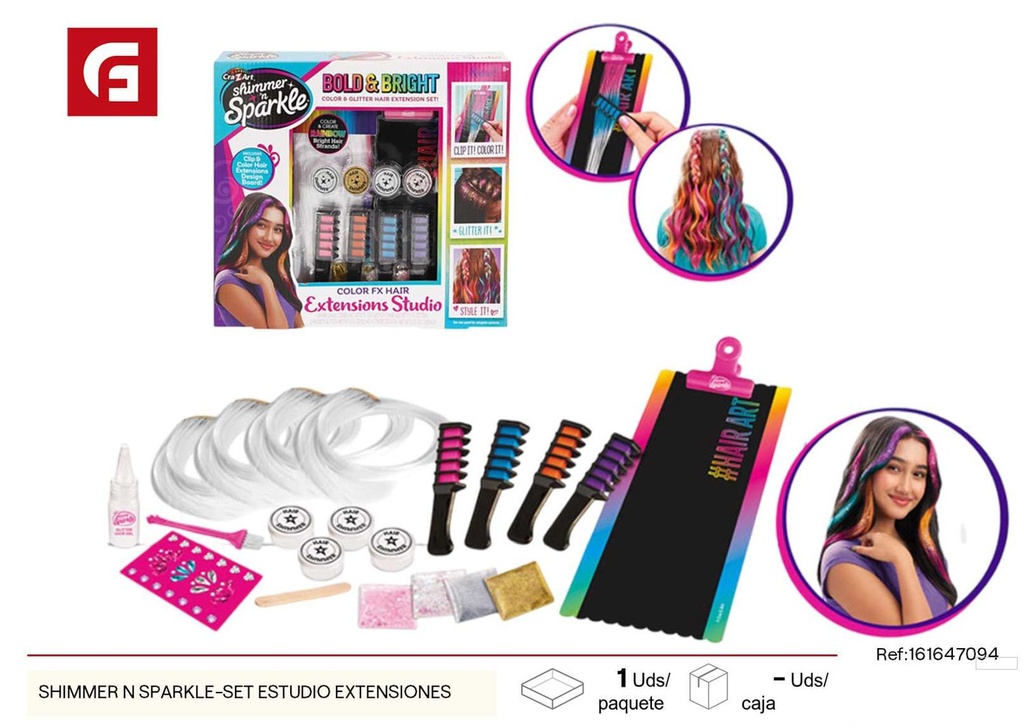 Set estudio extensiones Shimmer N Sparkle - Juguetes de belleza