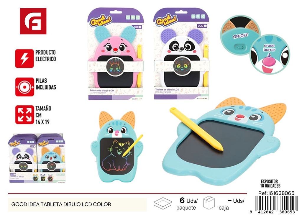 Tableta de dibujo LCD a color Good Idea - Juguete educativo