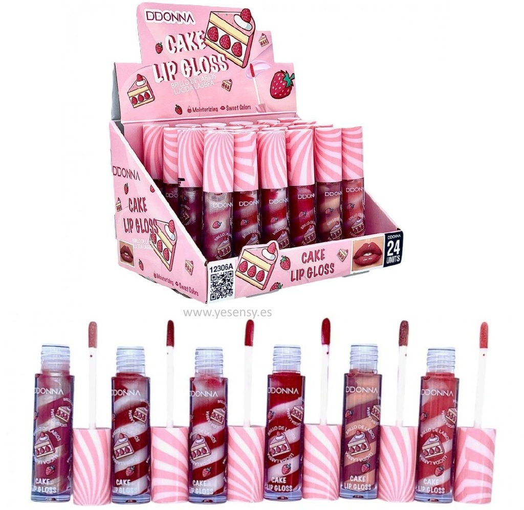 Lipgloss Cake 24 unidades - Cosméticos y brillo labial