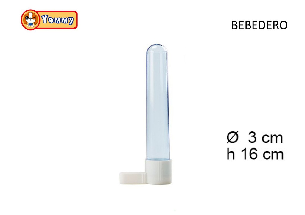 Bebedero de agua para pájaros color azul 1 pc 3x16 cm - Accesorios para jaulas