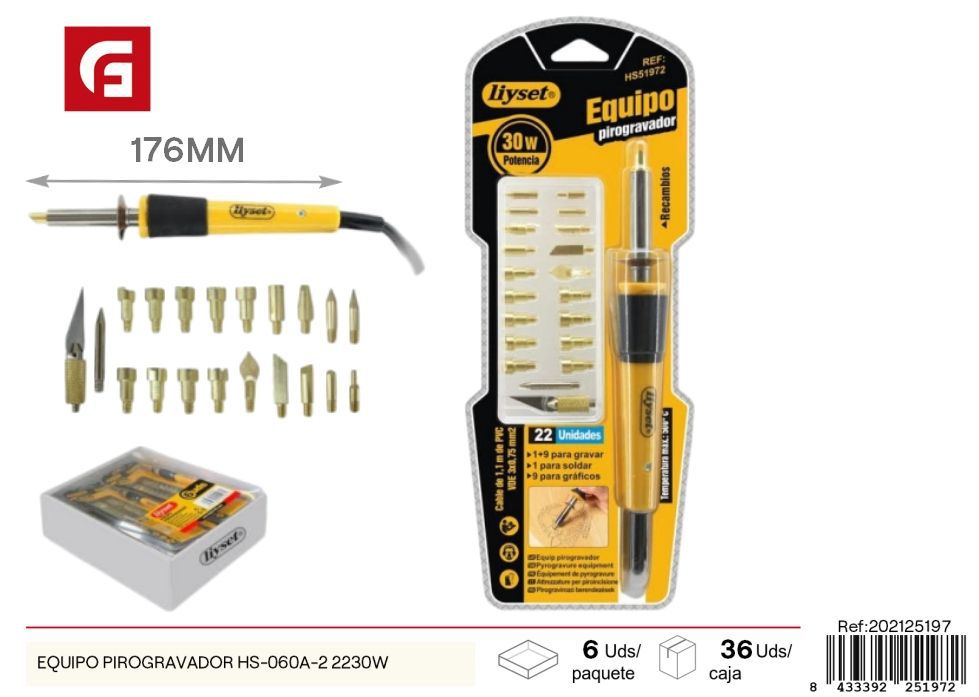 Equipo pirograbador HS-060A-2 2230W - Herramientas eléctricas de ferretería