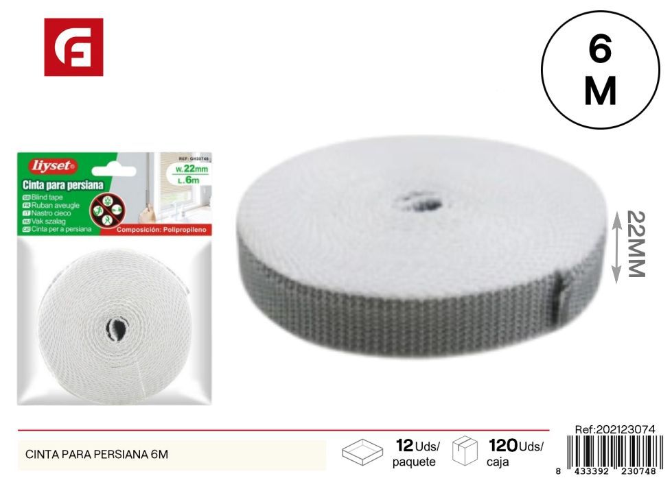 Cinta para persiana de 6 m - Accesorios para cortinas
