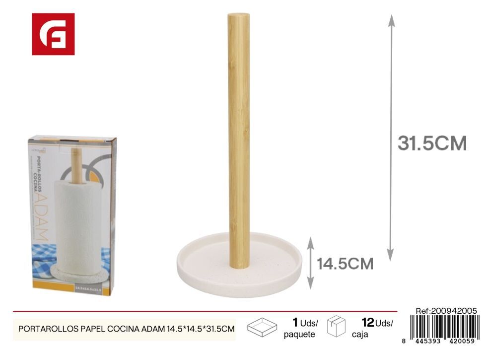 Portarollos de papel de cocina ADAM 14.5x14.5x31.5 cm - Utensilios de cocina