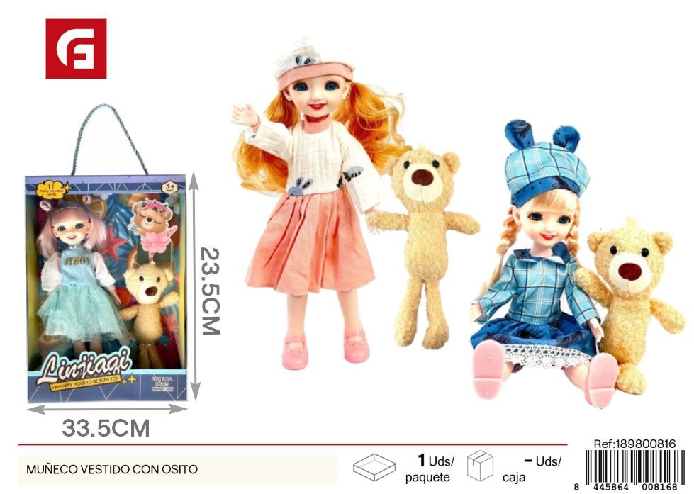 Muñeco vestido con osito - Juguetes para niñas
